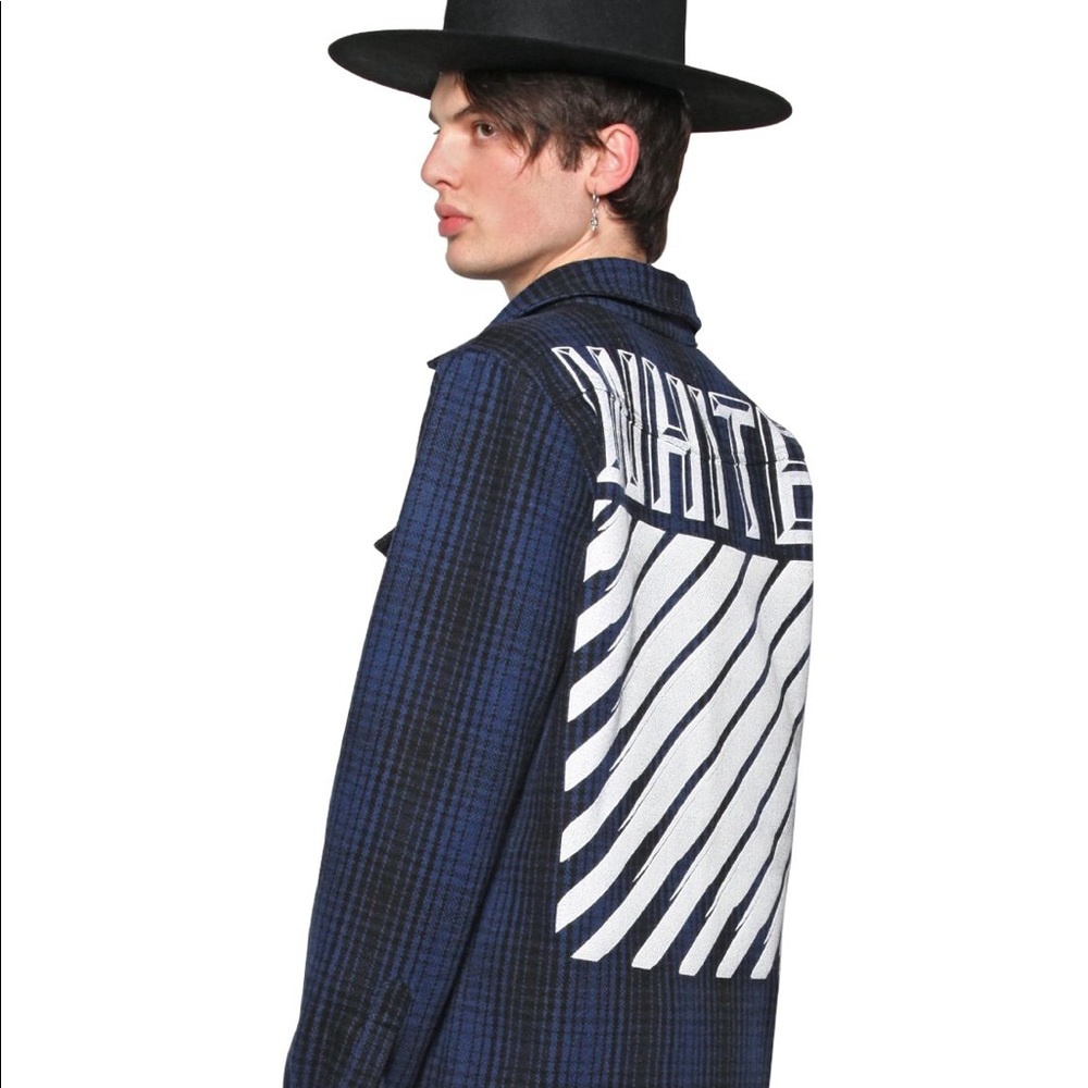 FW 15 off white puff print flannel